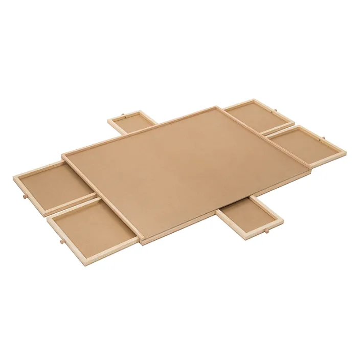 1500PCS Puzzle Smooth Plateau Fiberboard with 6 Sliding Drawers Wooden Puzzle Jigsaw Table