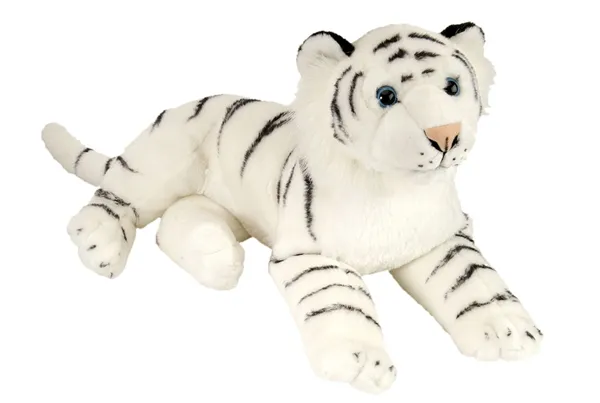 16′′ Lying Down White Stuffed Tiger Plush Toy