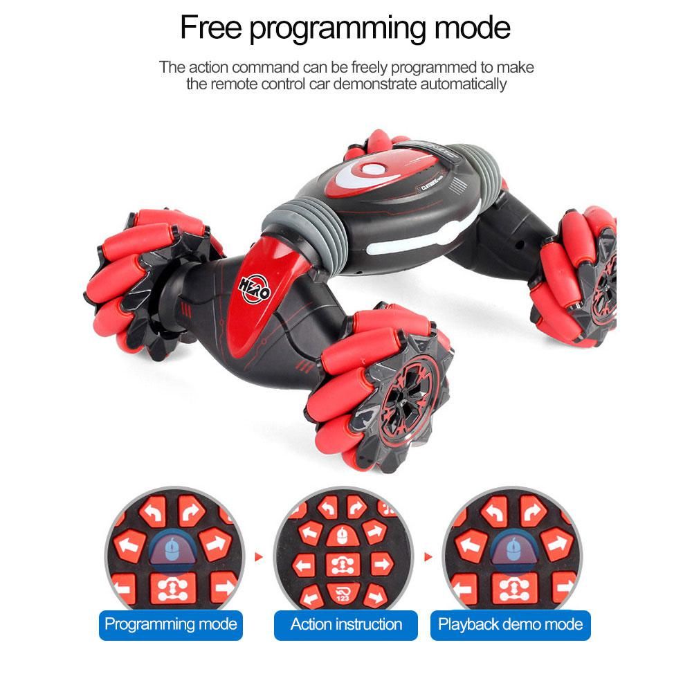 2.4G Gesture Remote Control RC Cars 4WD Drift Stunt Car Double-Sided Roll LED Lights Dancing Driving Electric Toys Car for Kids