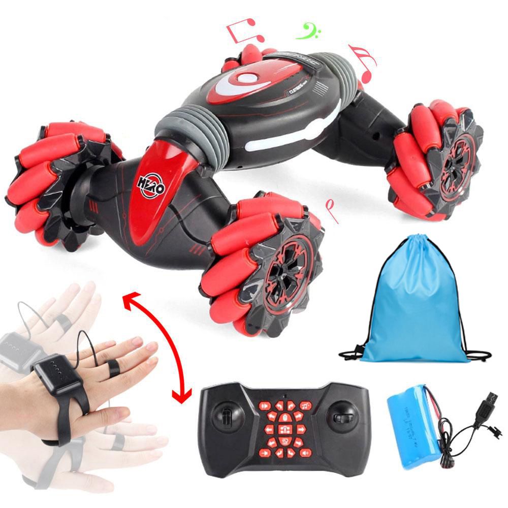2.4G Gesture Remote Control RC Cars 4WD Drift Stunt Car Double-Sided Roll LED Lights Dancing Driving Electric Toys Car for Kids