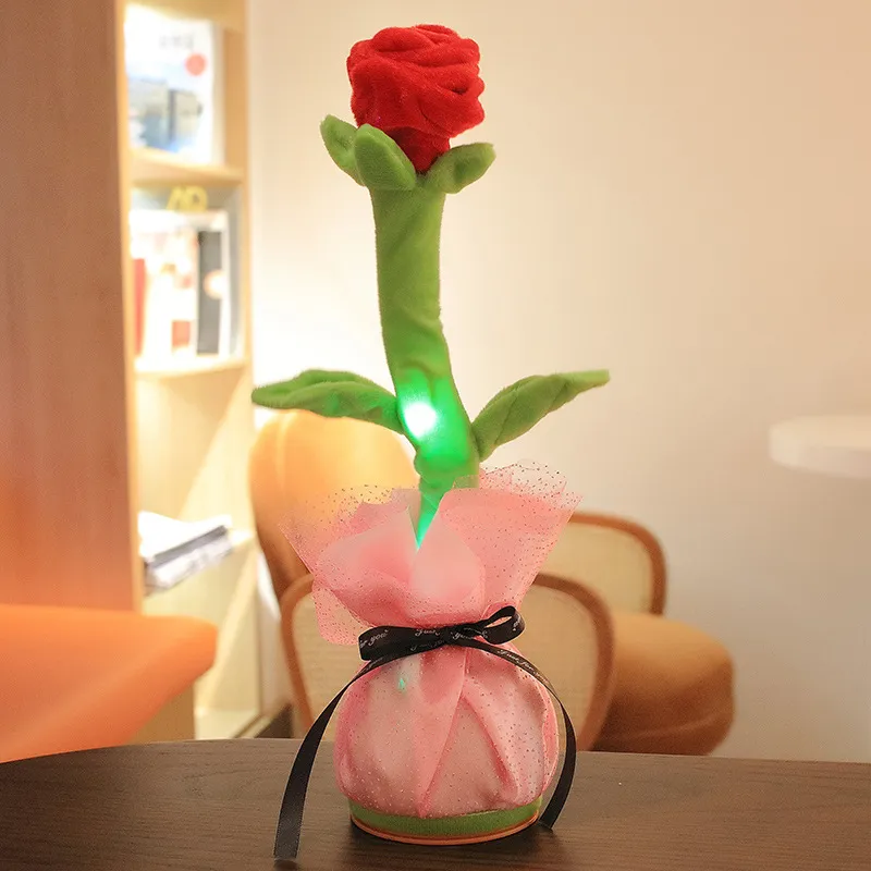 2021 Dancingcactus Dancing Cactus Cross-Border Enchanting Tulip Twisting Music Song Flowers Toy