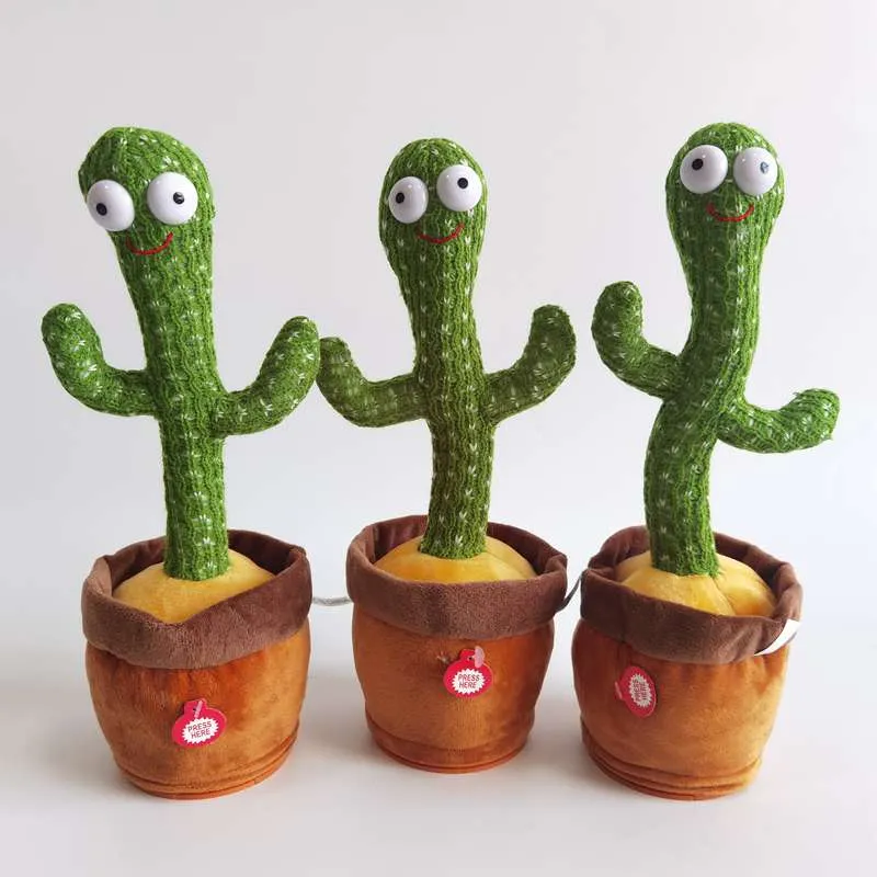 2021 Wholesale Price Stuffed Music Simulation Plush Doll Dancing Cactus Plush Toys