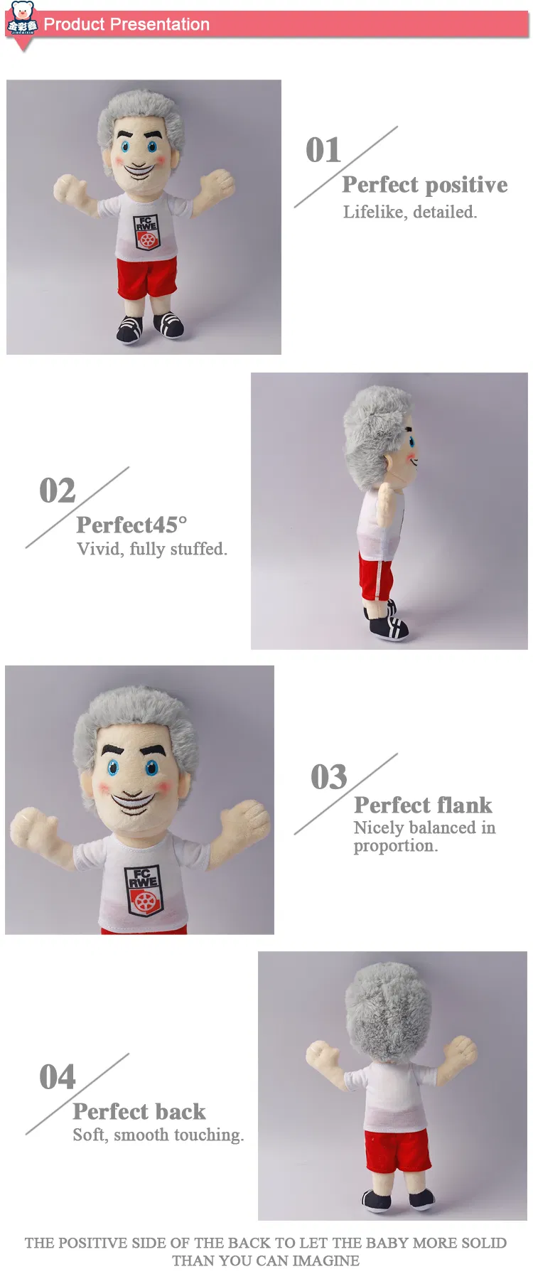 20cm Customized Mascot Toy Man Stuffed Doll Plushie