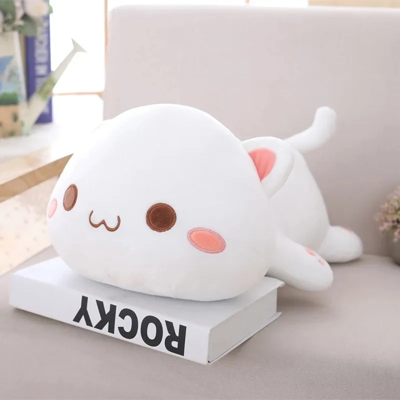 35-65 Kawaii Lying Cat Plush Toys Stuffed Cute Cat Doll Lovely Animal Pillow Soft Cartoon Toys