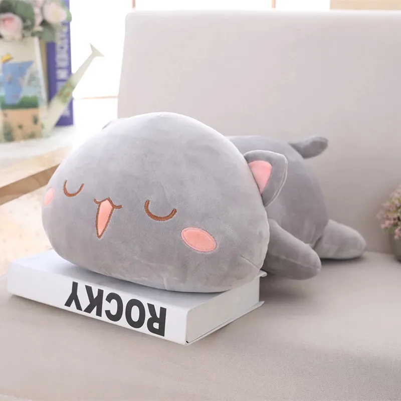 35-65 Kawaii Lying Cat Plush Toys Stuffed Cute Cat Doll Lovely Animal Pillow Soft Cartoon Toys