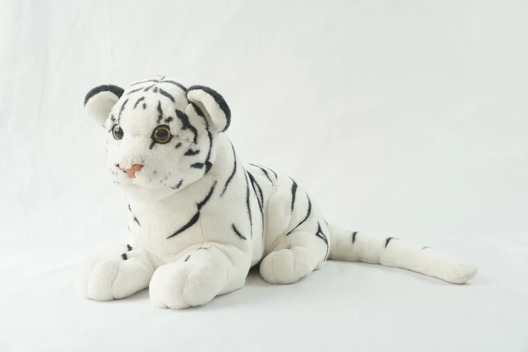 35cm Baby Lying Brown Tiger Products Soft Jungle Animal Plush Toy for Factory