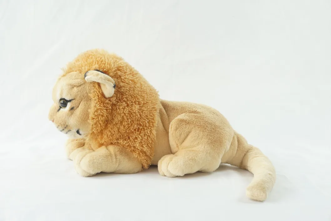 35cm Baby Lying Lioness Products Soft Jungle Animal Plush Toy for Factory