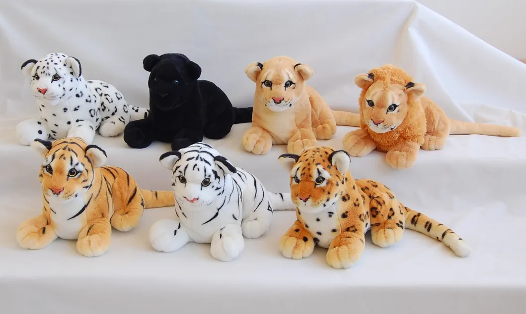 35cm Baby Lying Lioness Products Soft Jungle Animal Plush Toy for Factory