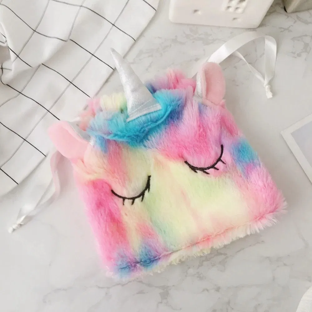 4PCS/Set Cute Rainbow Plush Unicorn Toy Ice Cream Colorful Unicorn Horn Party Headband Sleeping Eye Mask Toys