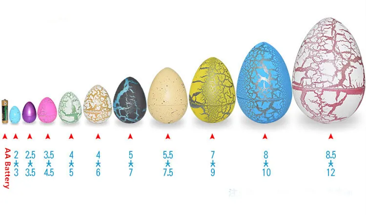 60PCS New Magic Plastic Hatching Pet Growing Dinosaur Egg Toys