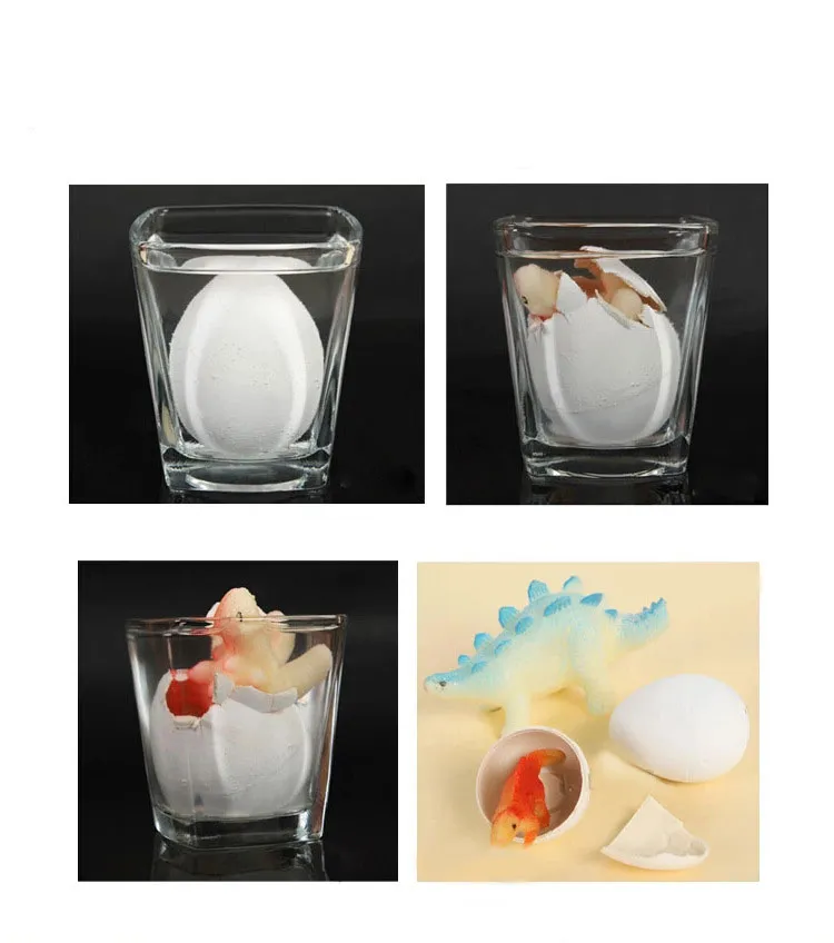 60PCS New Magic Plastic Hatching Pet Growing Dinosaur Egg Toys