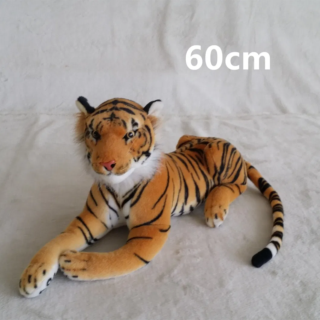 70cm Brown Tiger Simulation Soft Animals Realistic Plush Children Toy