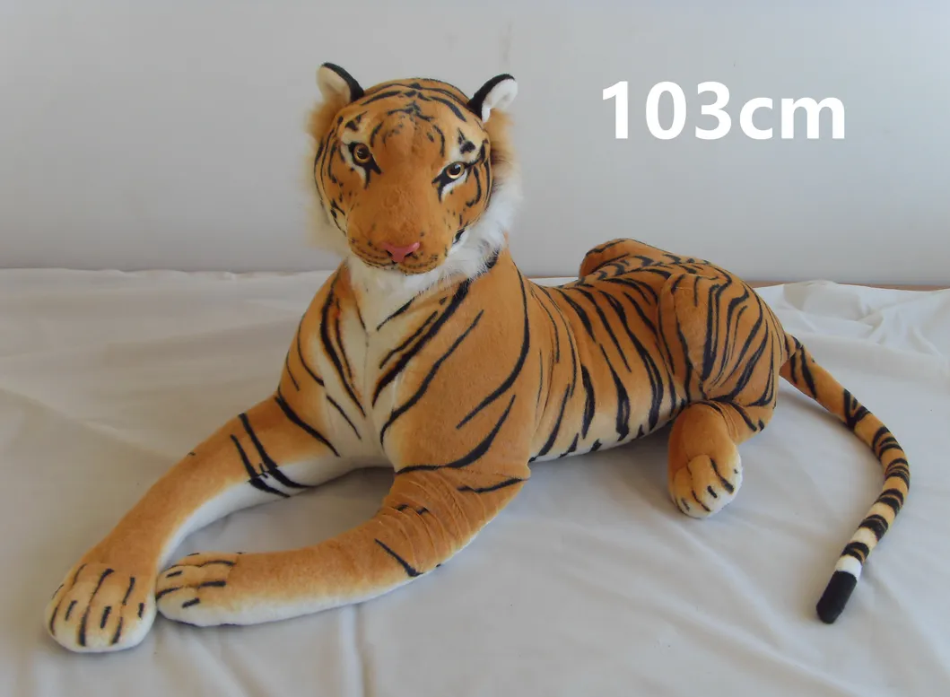 70cm Brown Tiger Simulation Soft Animals Realistic Plush Children Toy