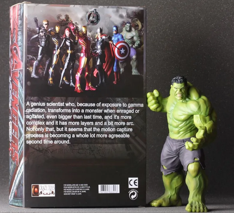 Anime Crazy Avengers 2 Super Hulk Hulk 10 Inch Comic Hero Figure Model