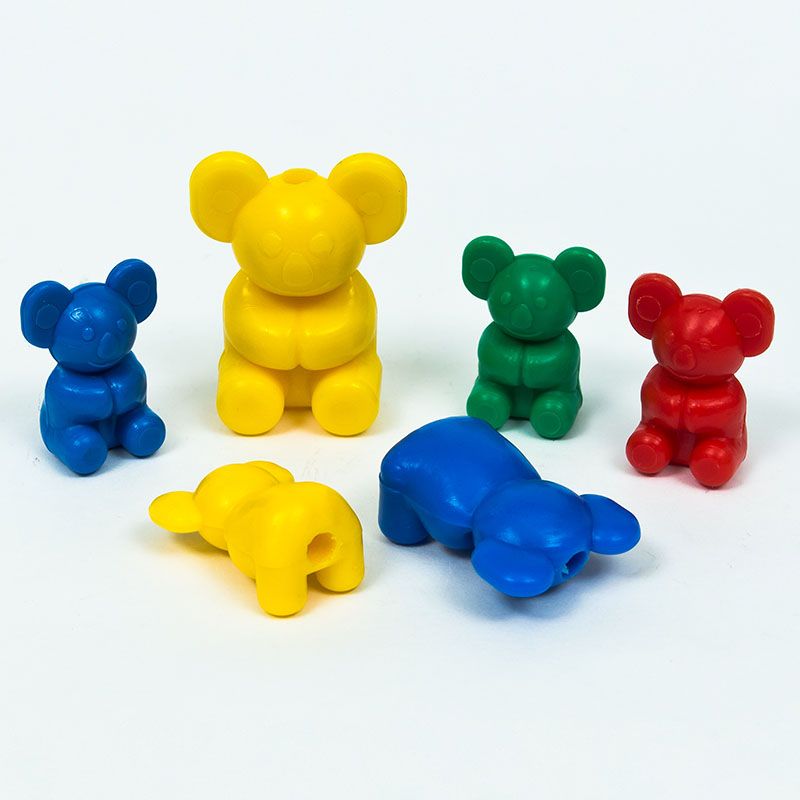Bear Counting Math Manipulatives Plastic Action Figure Toy Set for Kids Learning Educational Toy