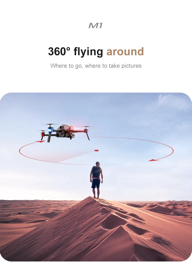 Brushless Drone with 6K Camera and Twoaxial Stabilized Pan Tilt 30 Minutes Battery Life