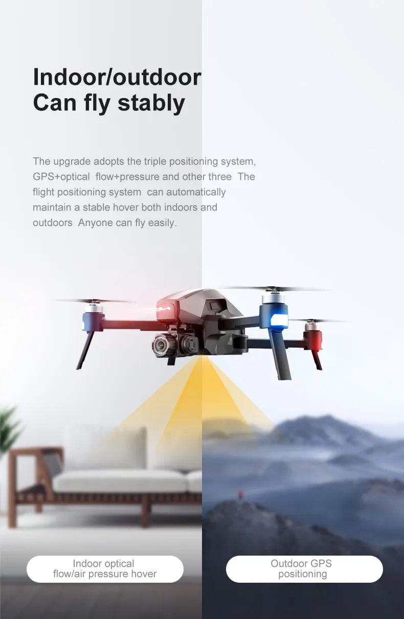 Brushless Drone with 6K Camera and Twoaxial Stabilized Pan Tilt 30 Minutes Battery Life