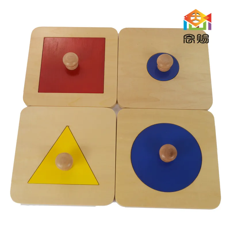 Children Educational Geometric Figure Animal Montessori Wood Puzzle for Toddlers