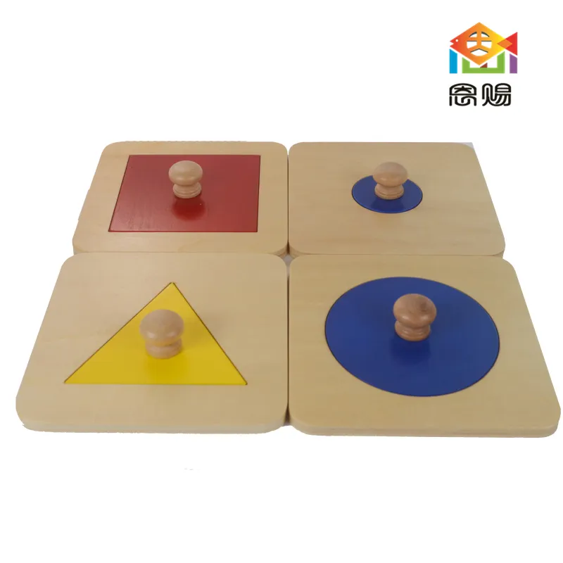Children Educational Geometric Figure Animal Montessori Wood Puzzle for Toddlers