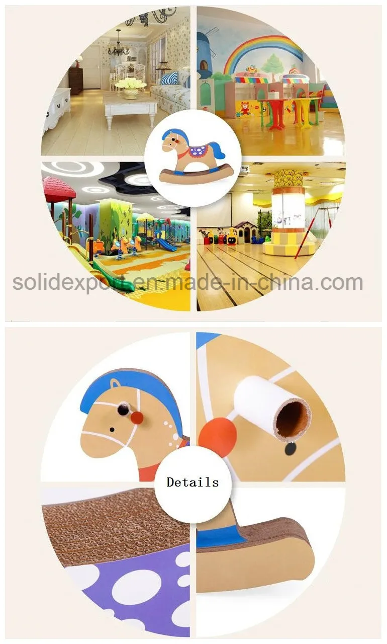 Children′s Fluting Paper Rocking Horse Children Teach Toys safety Creative Paper Rocking Pony