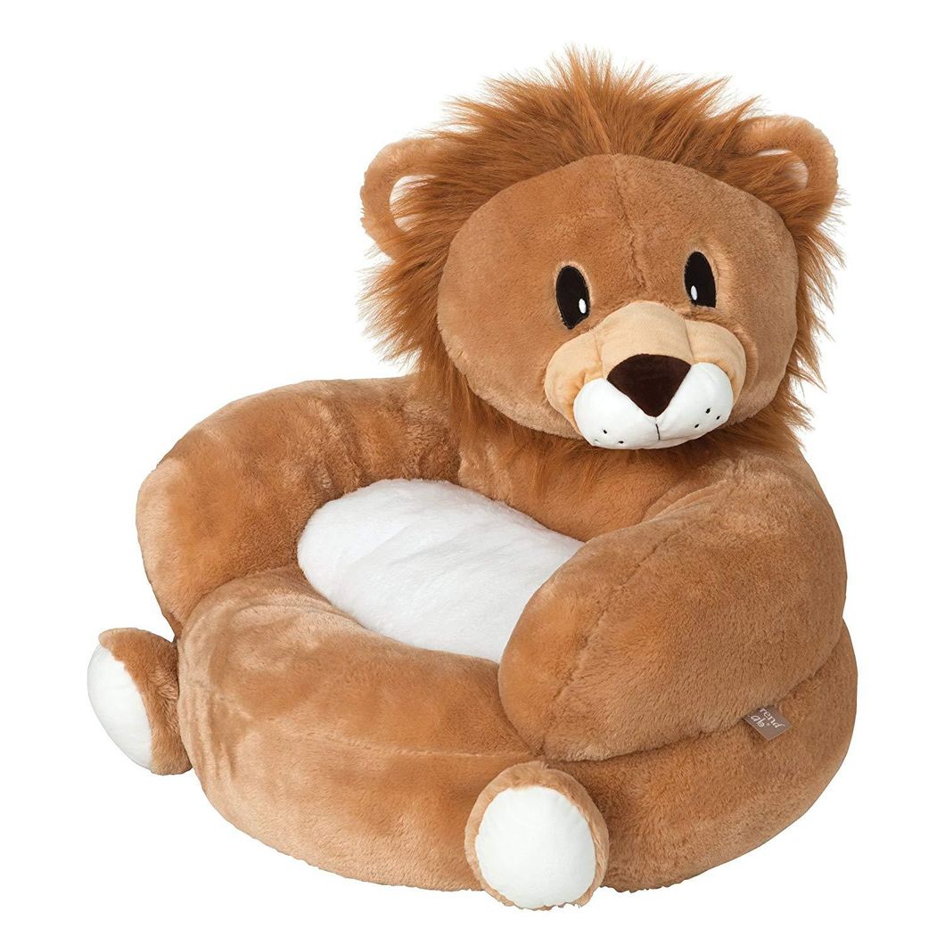 Children′s Plush Toy Chair Lion Yellow Cute Companion Reading Relax Comfortable Seat