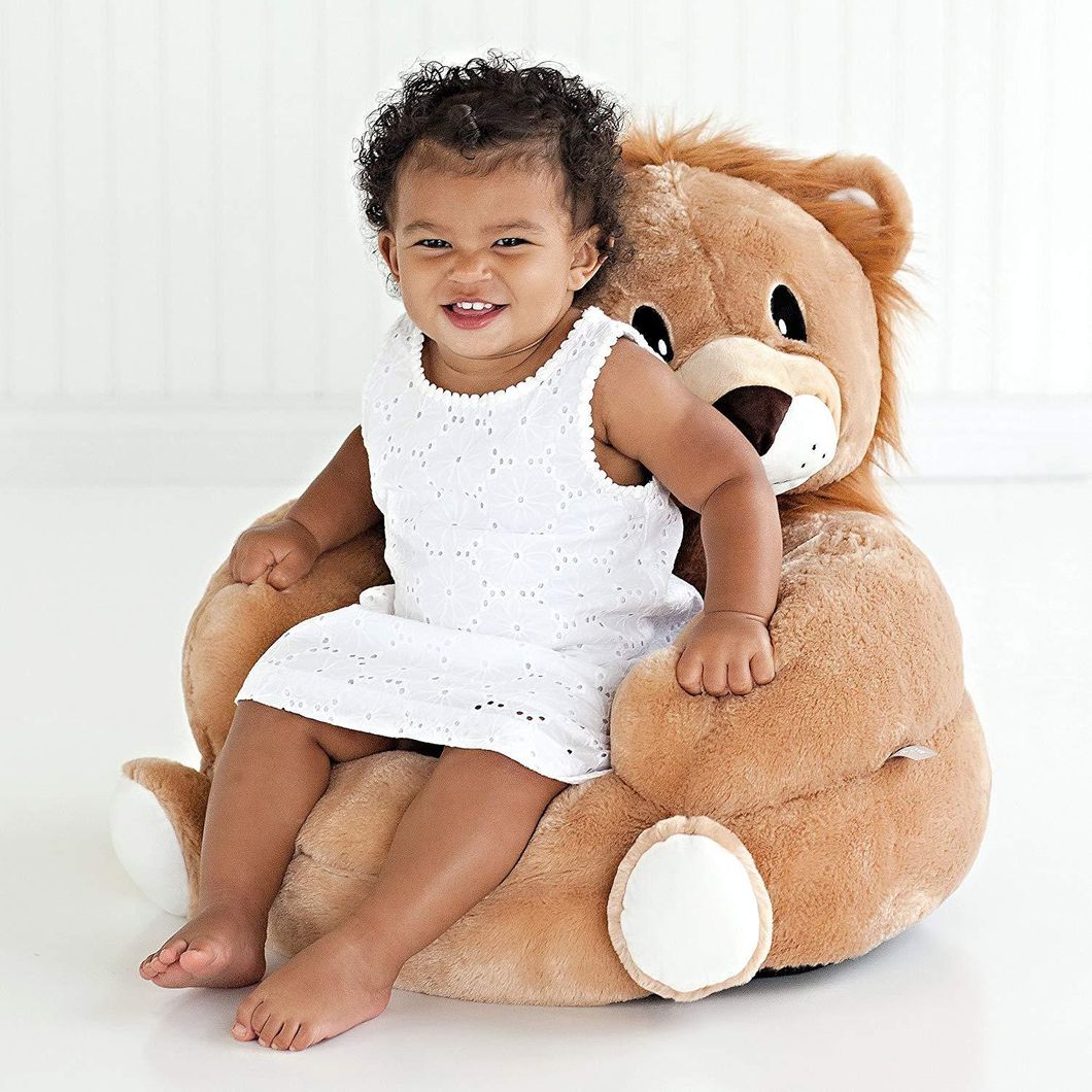 Children′s Plush Toy Chair Lion Yellow Cute Companion Reading Relax Comfortable Seat