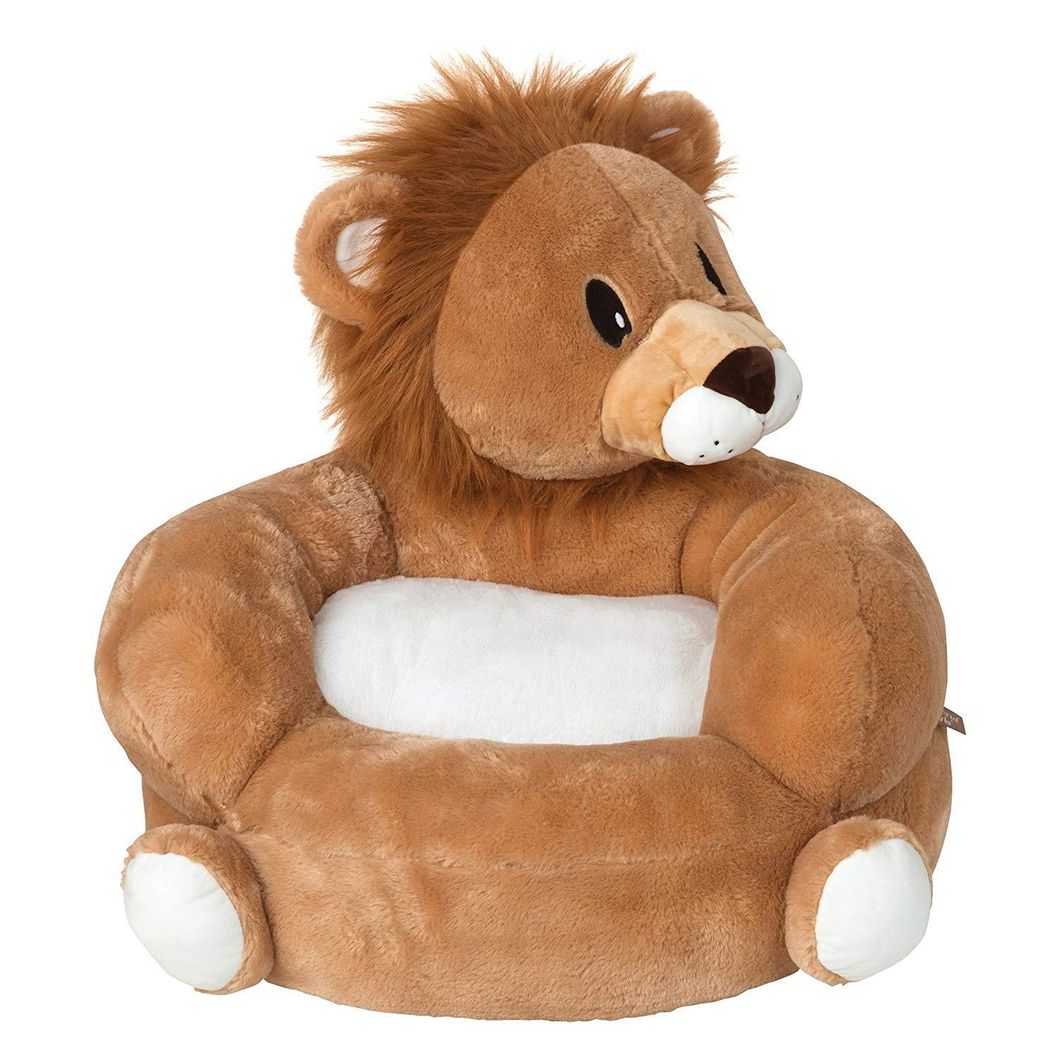 Children′s Plush Toy Chair Lion Yellow Cute Companion Reading Relax Comfortable Seat