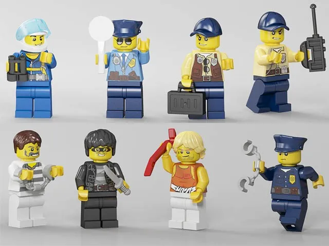 City Series Building Blocks Toys Plastic Fire Fighter Mini Figure