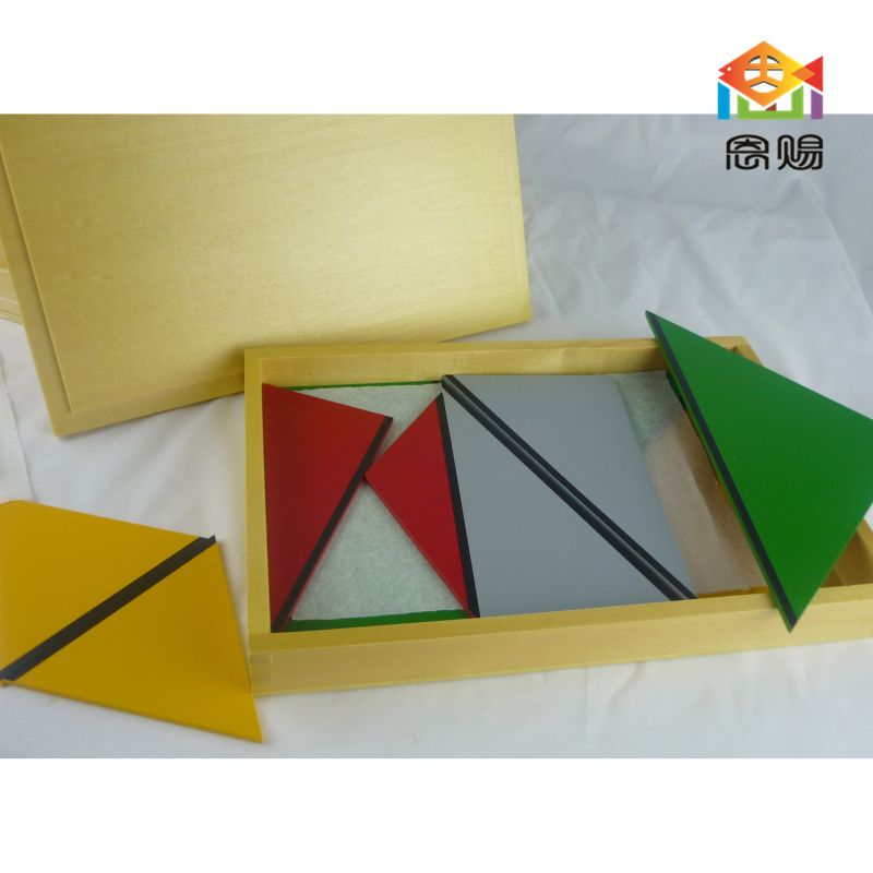 Composing Triangle Creative Montessori Sensorial Material Learning Wooden Color Tablet Box Wood 3-6 Years Casa Boys Girls