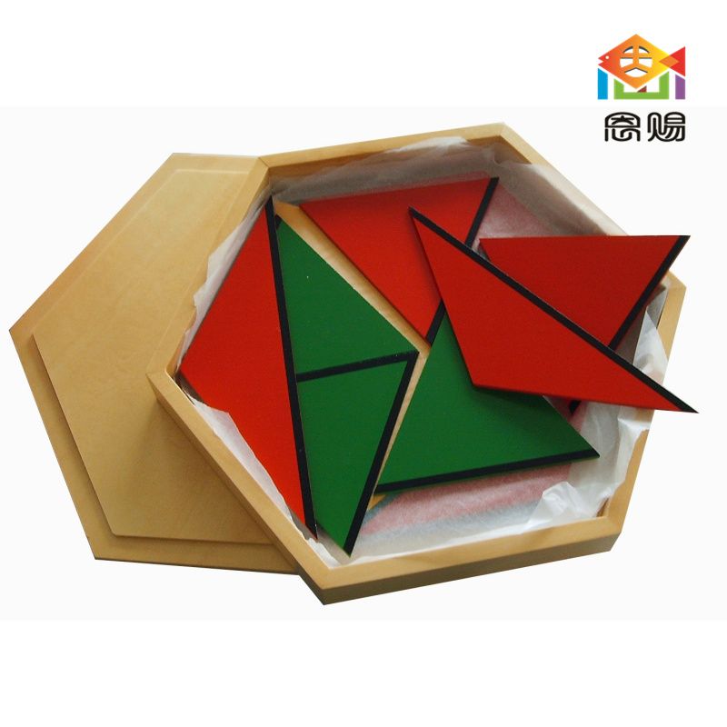 Composing Triangle Creative Montessori Sensorial Material Learning Wooden Color Tablet Box Wood 3-6 Years Casa Boys Girls