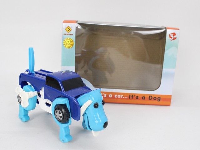 Cool Automatic Transform Dog Car Vehicle Clockwork Wind up Toy