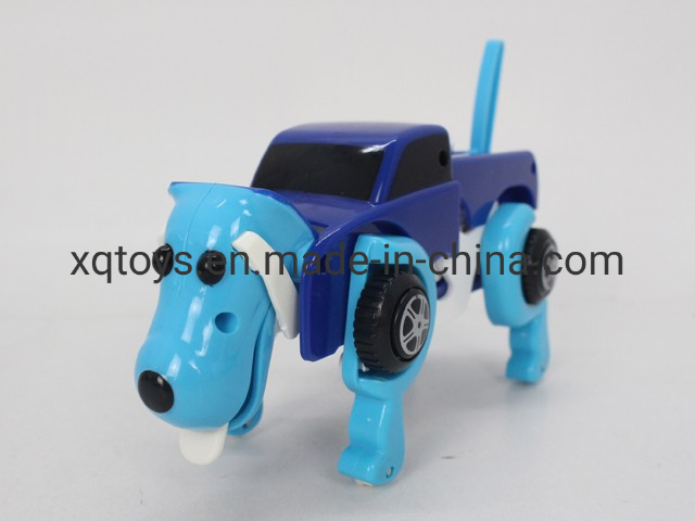 Cool Automatic Transform Dog Car Vehicle Clockwork Wind up Toy