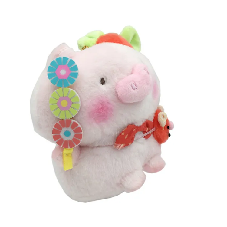Creative Cute Piggy Plush Doll Pendant Keychain Girl Ugly Cute Bag Hanging Jewelry Gift