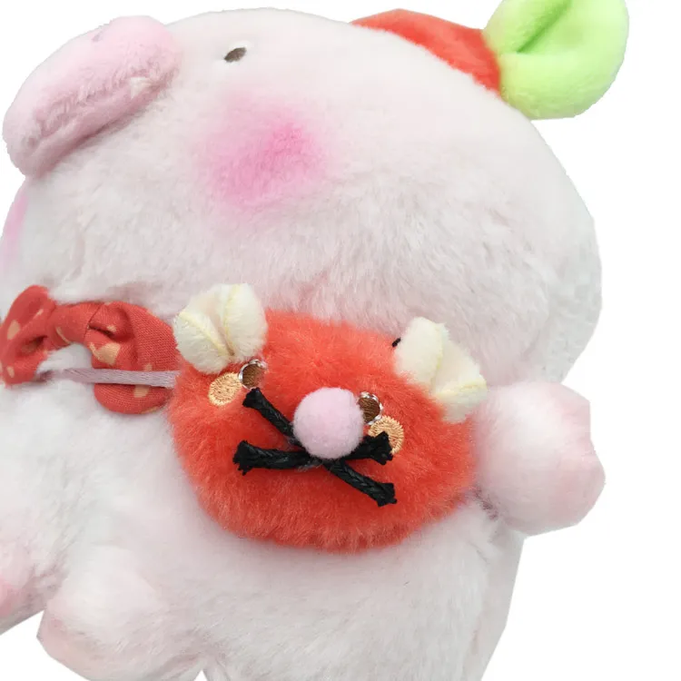 Creative Cute Piggy Plush Doll Pendant Keychain Girl Ugly Cute Bag Hanging Jewelry Gift