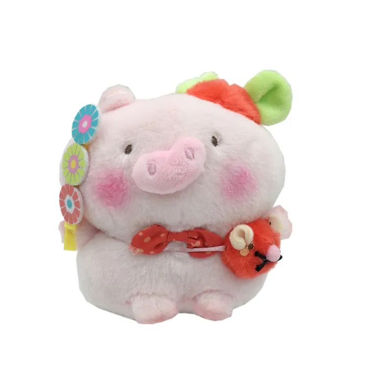 Creative Cute Piggy Plush Doll Pendant Keychain Girl Ugly Cute Bag Hanging Jewelry Gift