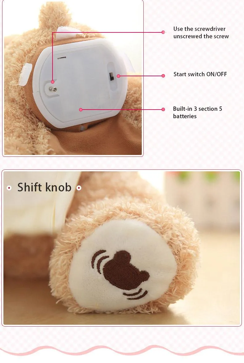 Custom Aliexpress and Amazon Peekaboo Teddy Bears Talking Plush Toys Make Game Peek-a-Boo Dolls