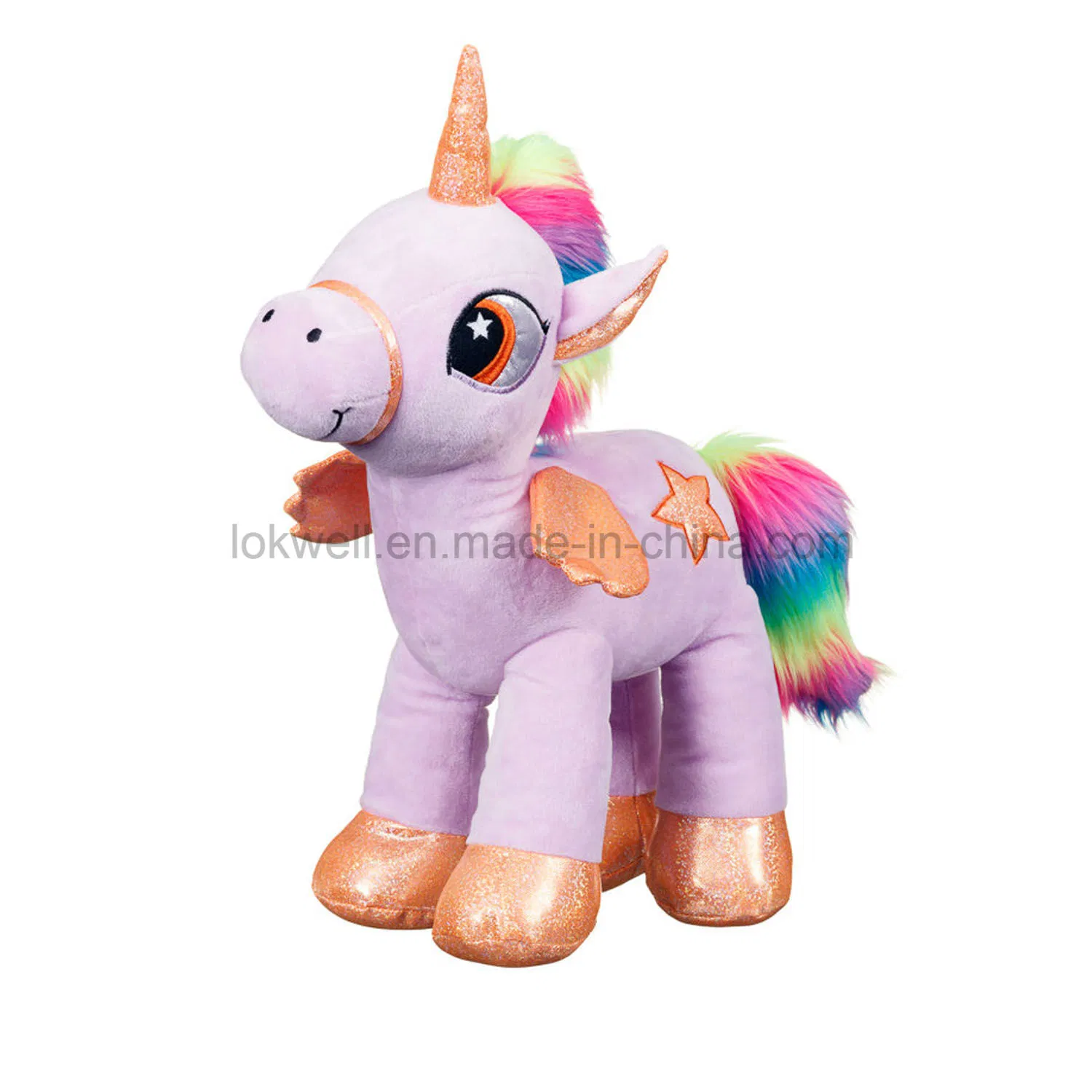 Custom Super Soft Plush Blue Pony Animal Toy