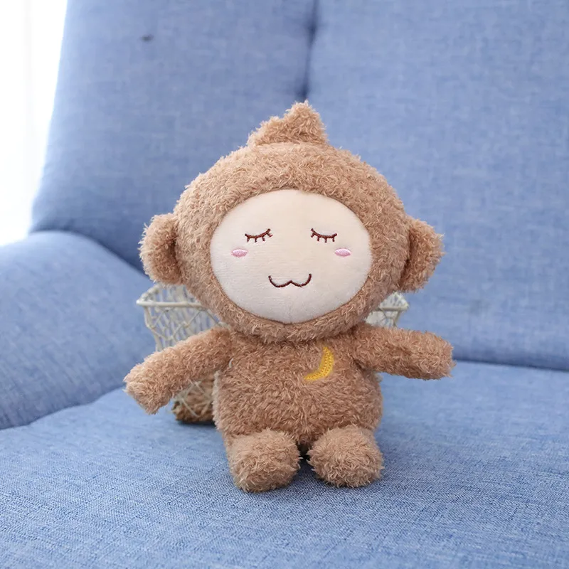 Cute Cartoon Doll Plush Toy 18cm Sleep Cute Forest Animal Elk Monkey Bear Rabbit Peluche Children′s Day for Child