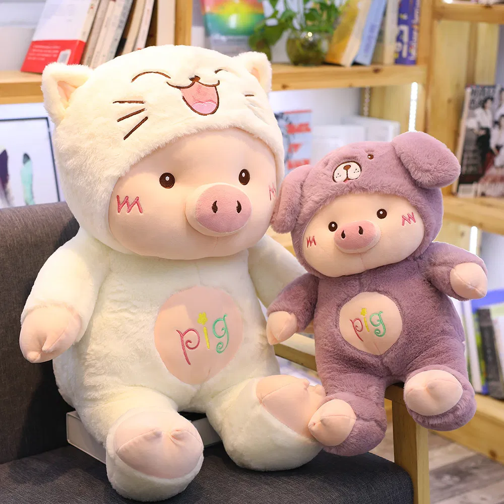 Cute Cartoon Pig Doll Plush Toy Bear Hat Pig Doll Children Birthday Gift Baby Pig