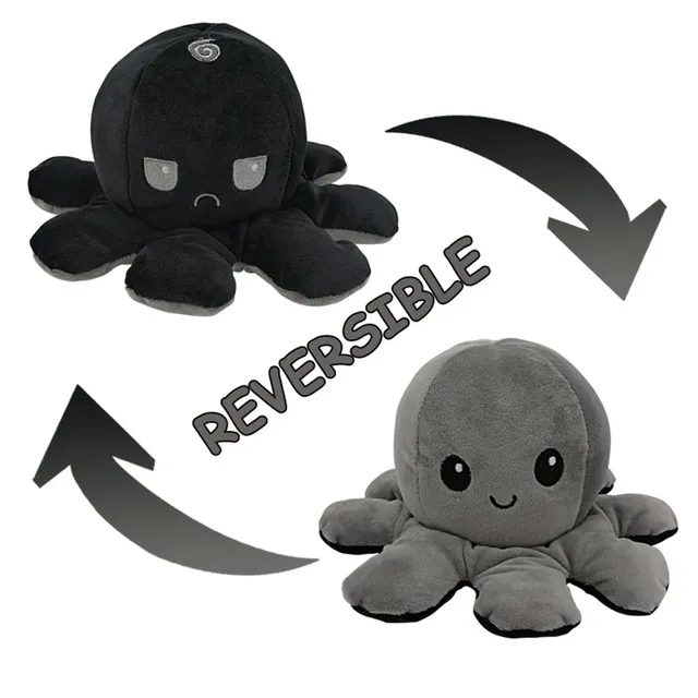 Cute Reversible Cat Kids Plushie Octopus Plush Animals Unicorn Double-Sided Flip Doll Cute Toys