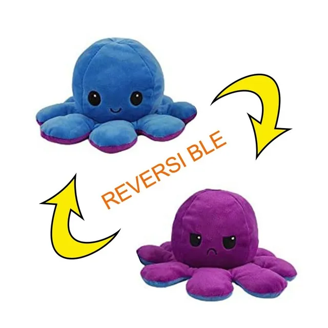 Cute Reversible Cat Kids Plushie Octopus Plush Animals Unicorn Double-Sided Flip Doll Cute Toys