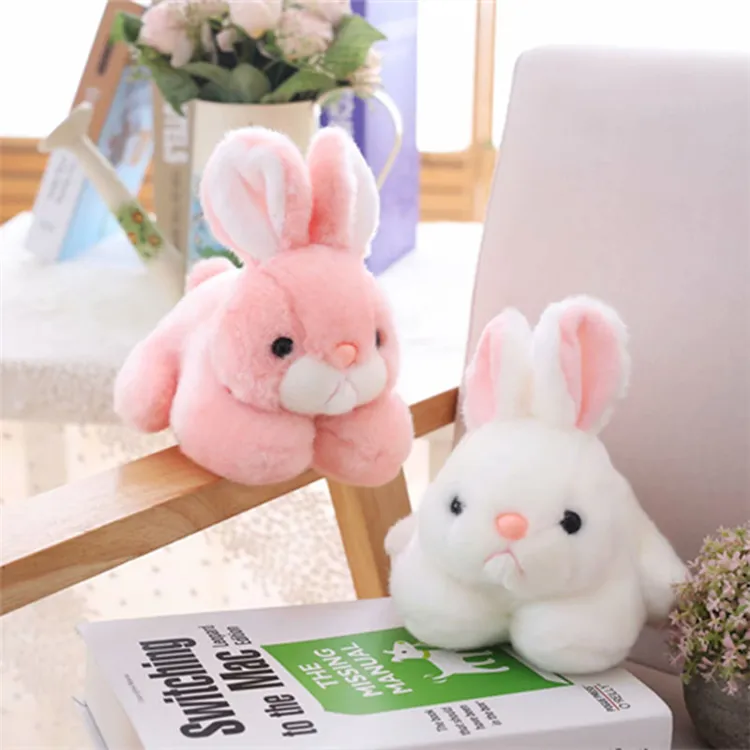 Cute Simulation Lying Rabbit Little White Rabbit Doll Plush Toy