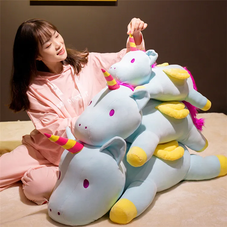 Down and Cotton Lying Unicorn Doll Plush Toy
