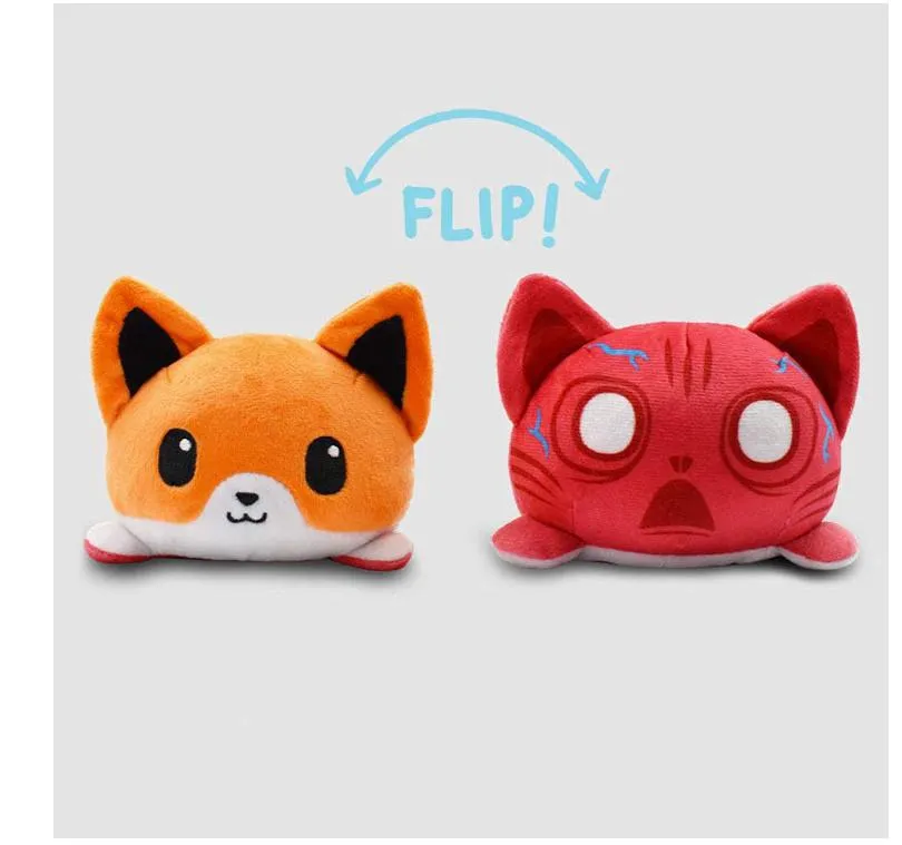 Dropshipping Double-Sided Flip Doll Stuffed Small Cat