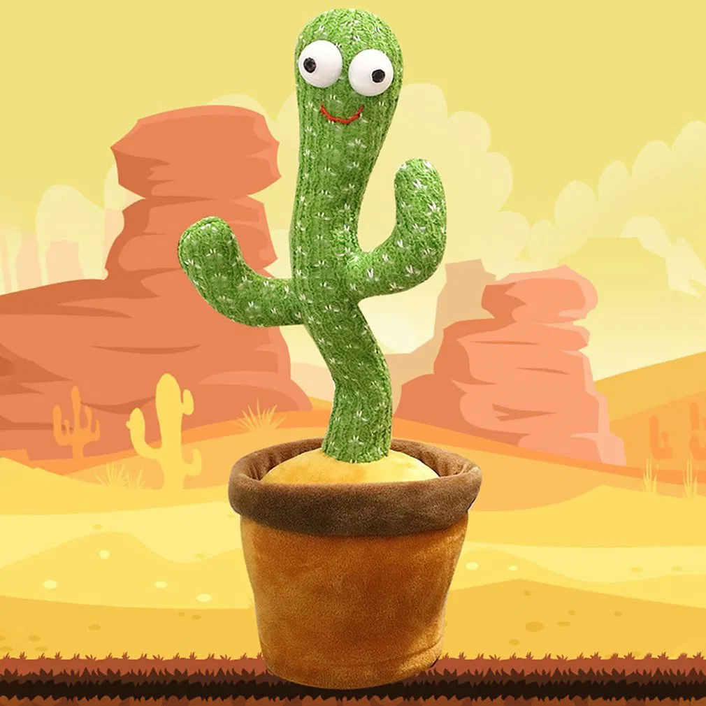 Electric Dancing Cactus Toy Singing Talking Cactus Plush Toys Funny Cactus Doll