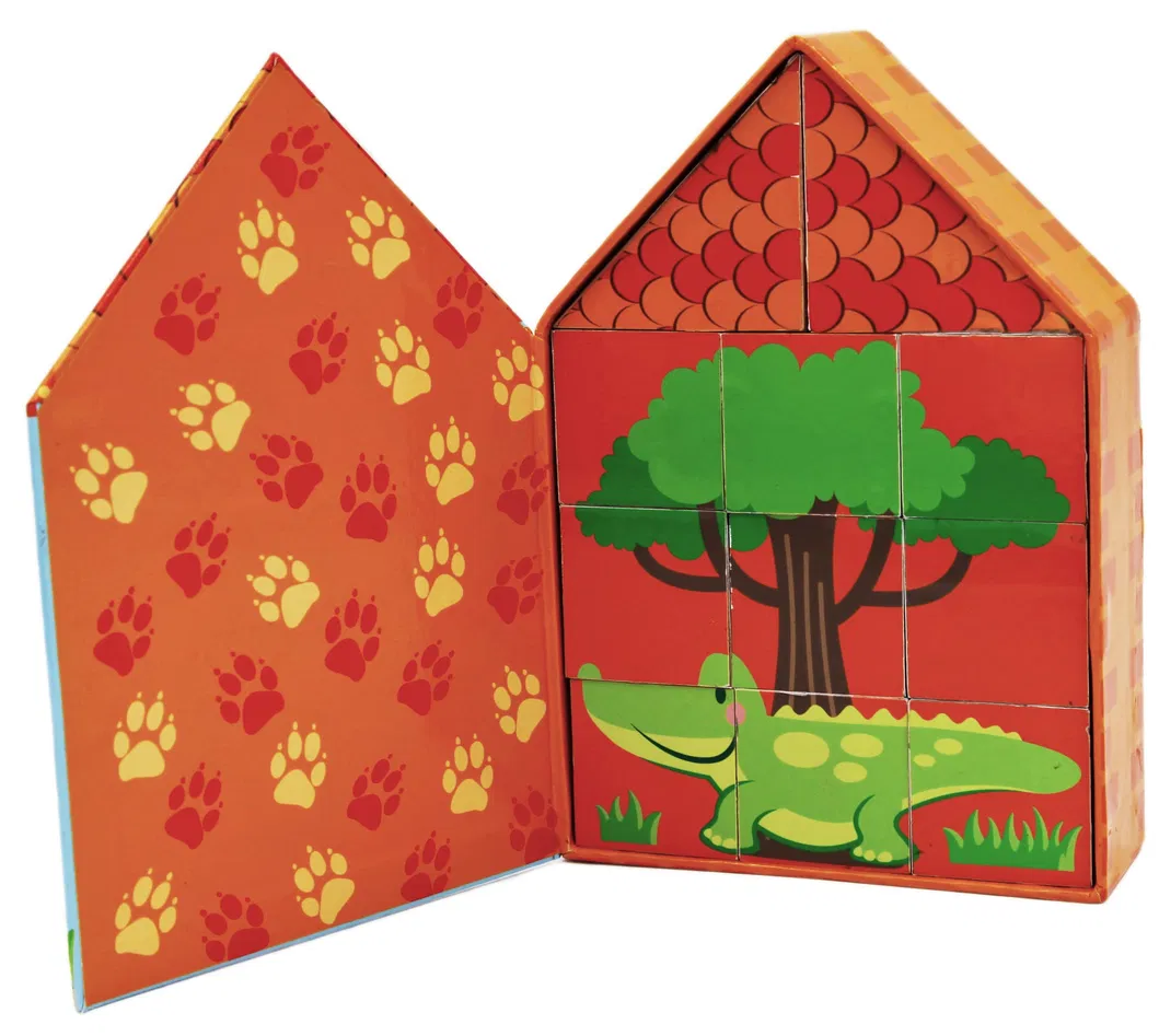 Factory Custom High Quality Gift Box Paper Wooden Room Scene Building Blocks Toys Educational Educational Toys
