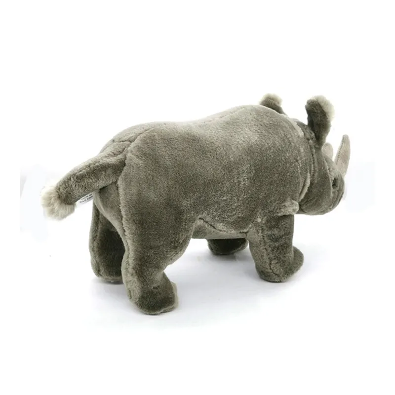 Factory OEM Wholesale Lifelike Soft Grey Rhinoceros Stuffed Rhino Plush Toys