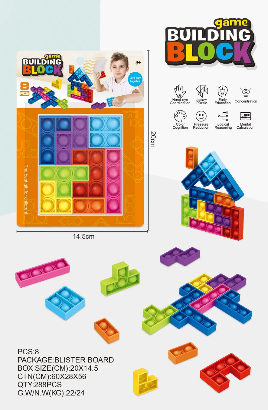 Fidget Push Bubble Sensory Toy Tetris Puzzle to Relieve Autism