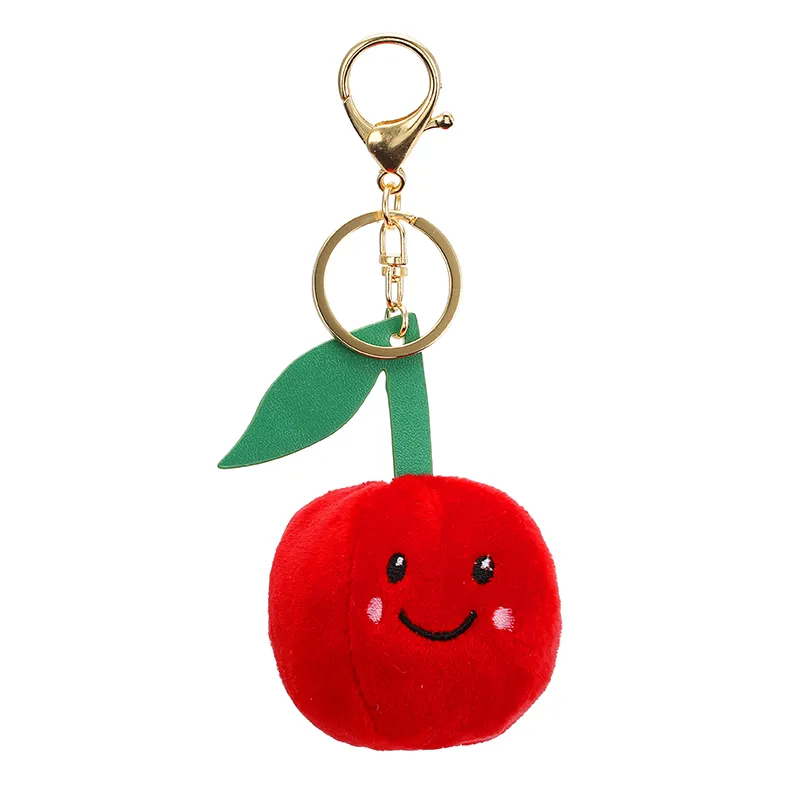 Fluffy Cutest Peach Cuddly Fruit Key Holders OEM