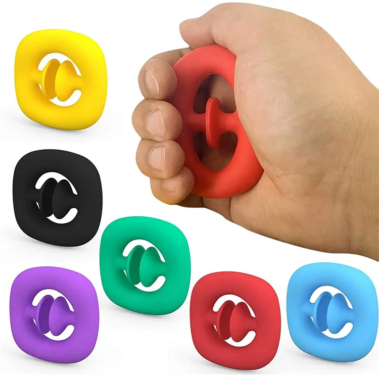 Hand Grips Ring Sensory Stress Relife Snappers Silicone Pop Fidget Toy